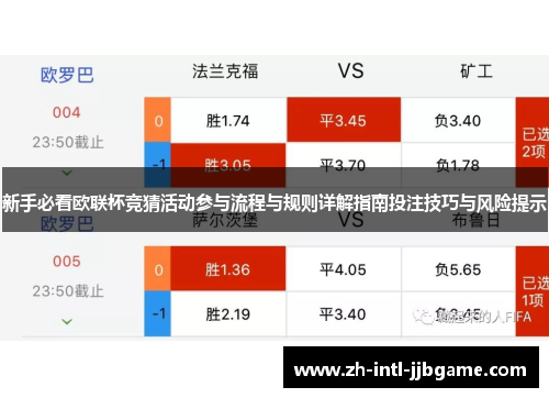 新手必看欧联杯竞猜活动参与流程与规则详解指南投注技巧与风险提示